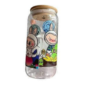 Cute Character Glass Jar with Cork Lid